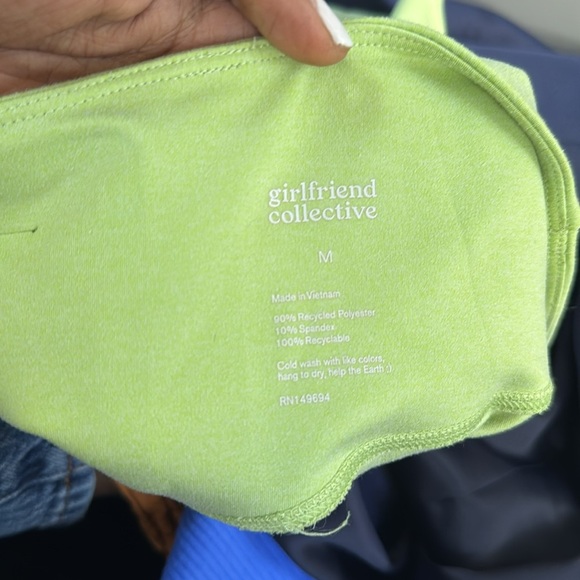 GIRLFRIEND COLLECTIVE key Lime Green shorts size medium - Picture 5 of 7